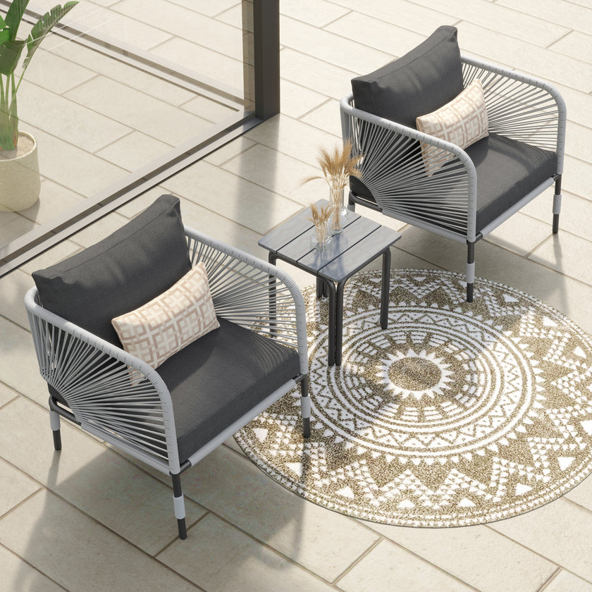 Quinn Aluminum Club Chair Set