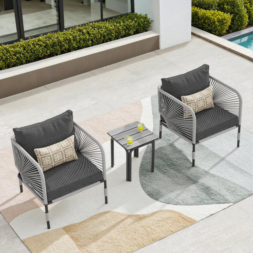 Quinn Aluminum Club Chair Set