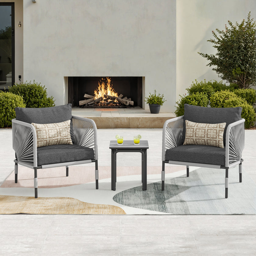 Quinn Aluminum Club Chair Set