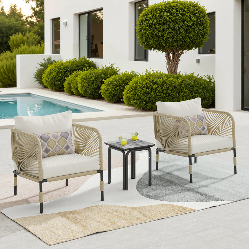 Quinn Aluminum Club Chair Set