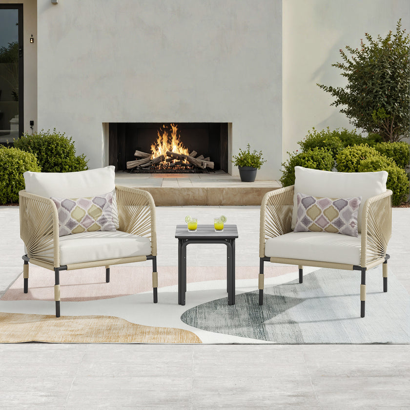Quinn Aluminum Club Chair Set
