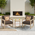 Aria Solid Wood Club Chair Set