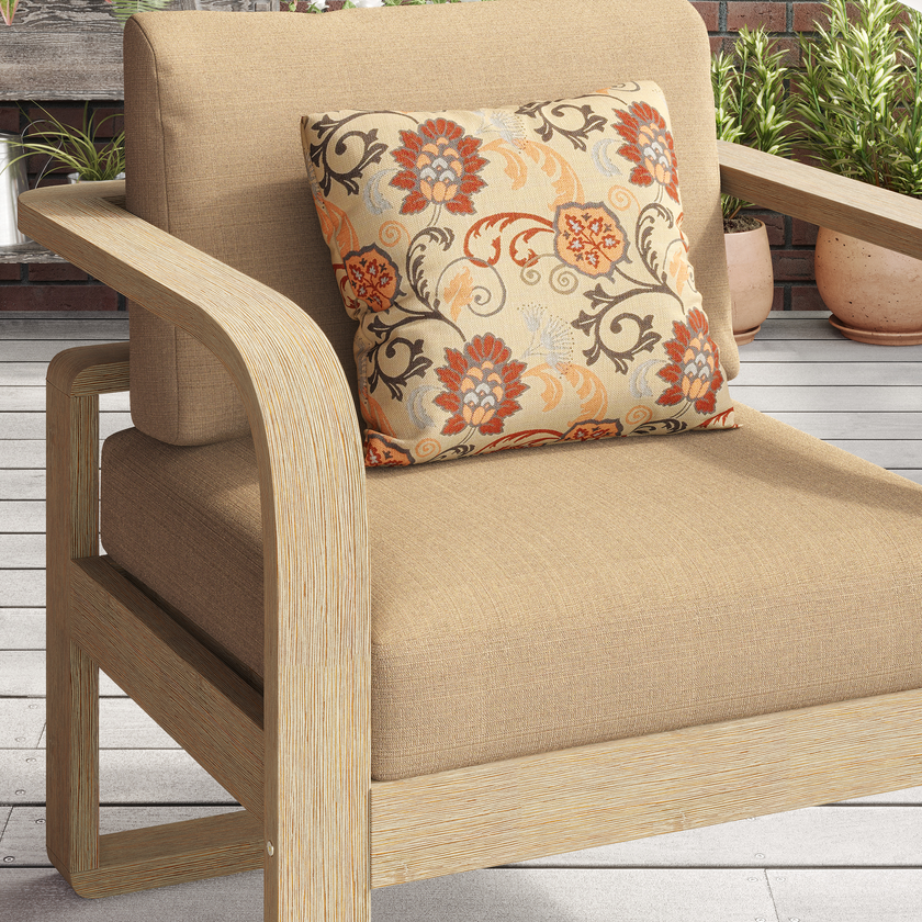 Evelyn Solid Wood Club Chair Set