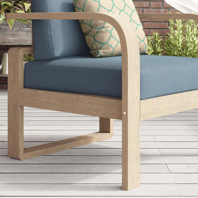 Evelyn Solid Wood Club Chair Set