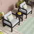 Evelyn Solid Wood Club Chair Set