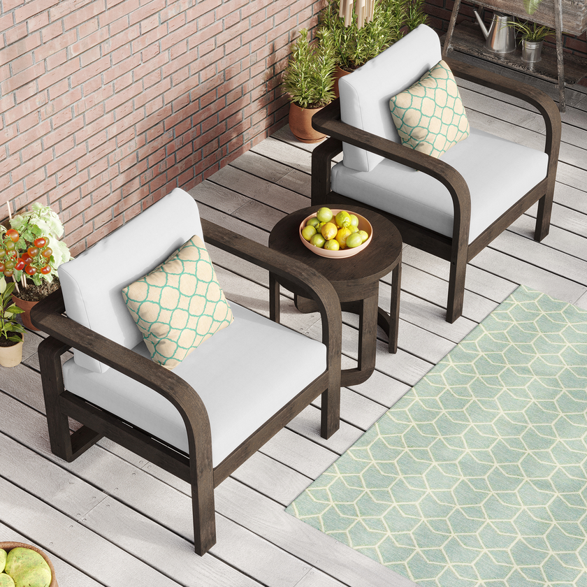 Evelyn Solid Wood Club Chair Set