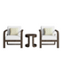 Evelyn Solid Wood Club Chair Set