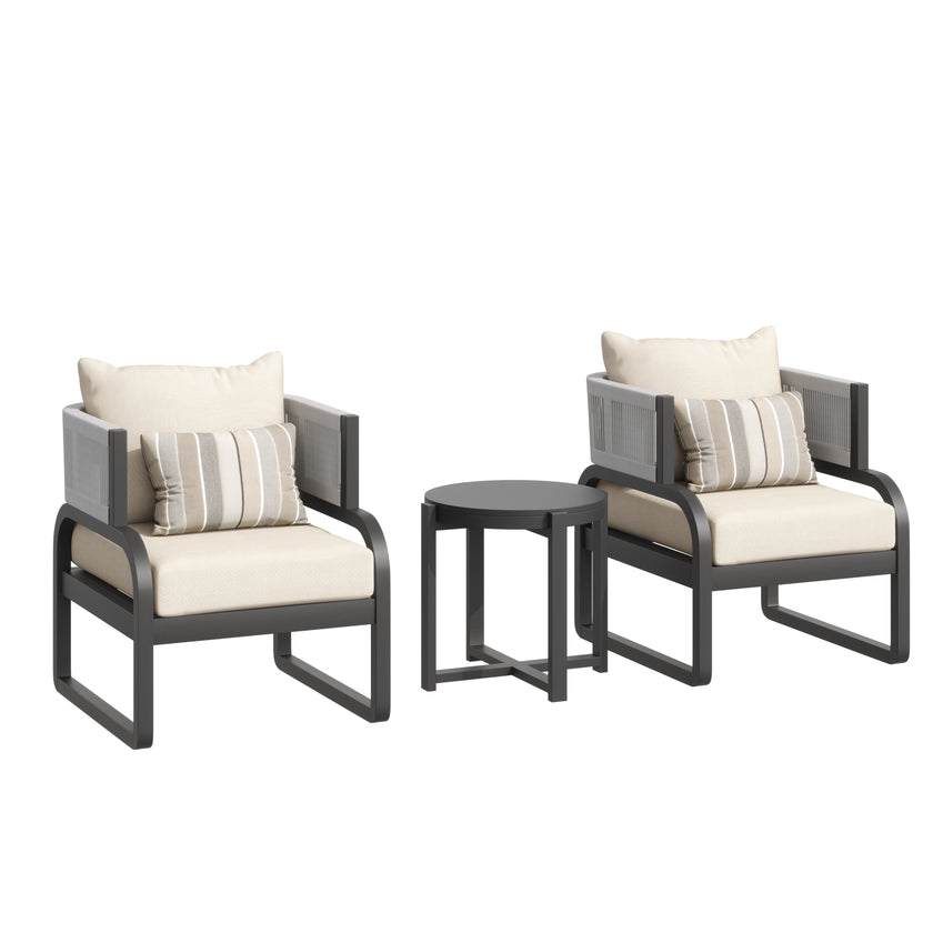 Jasper Solid Wood Club Chair Set