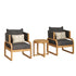 Jasper Solid Wood Club Chair Set