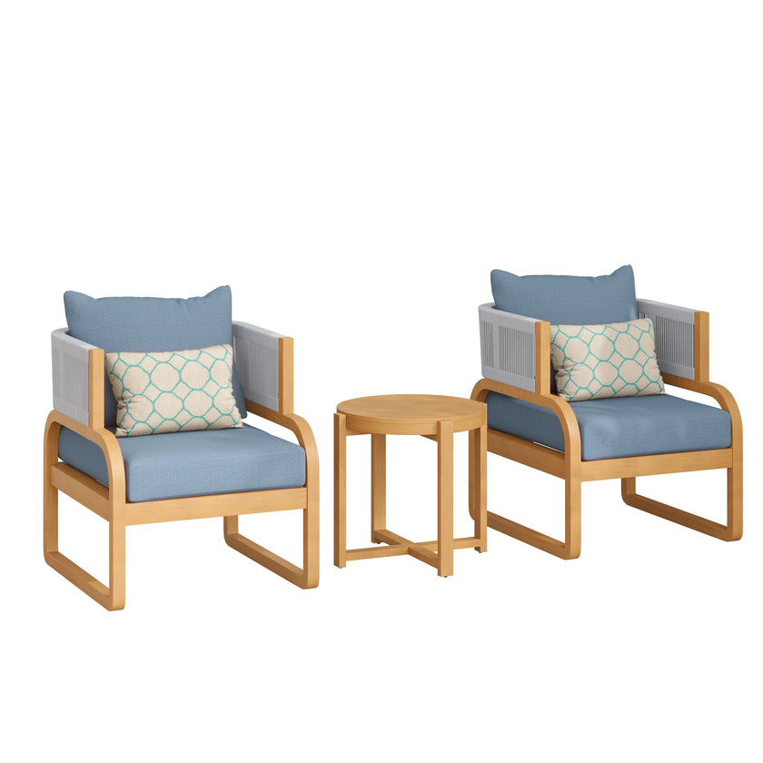 Jasper Solid Wood Club Chair Set