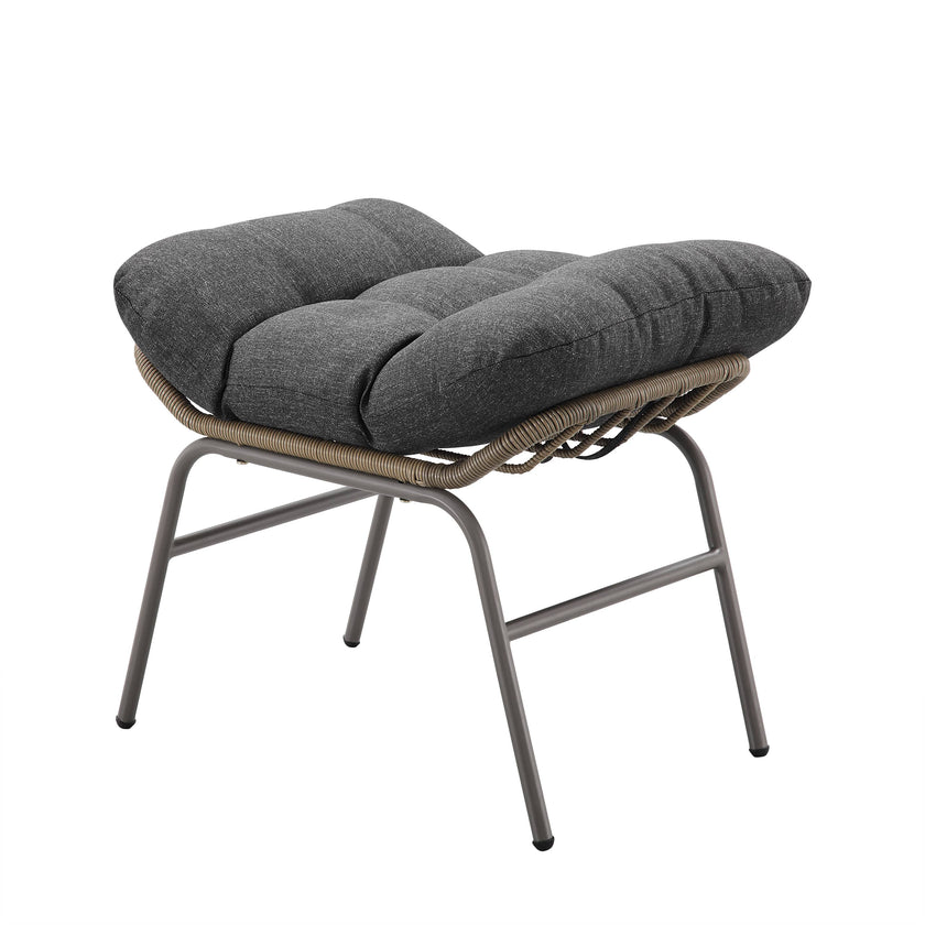 Outdoor Lounge Chair with Ottoman