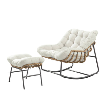Outdoor Lounge Chair with Ottoman