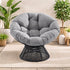 Plush Swivel Patio Chair