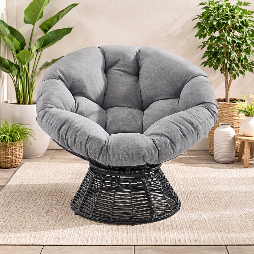 Plush Swivel Patio Chair