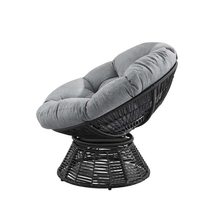 Plush Swivel Patio Chair
