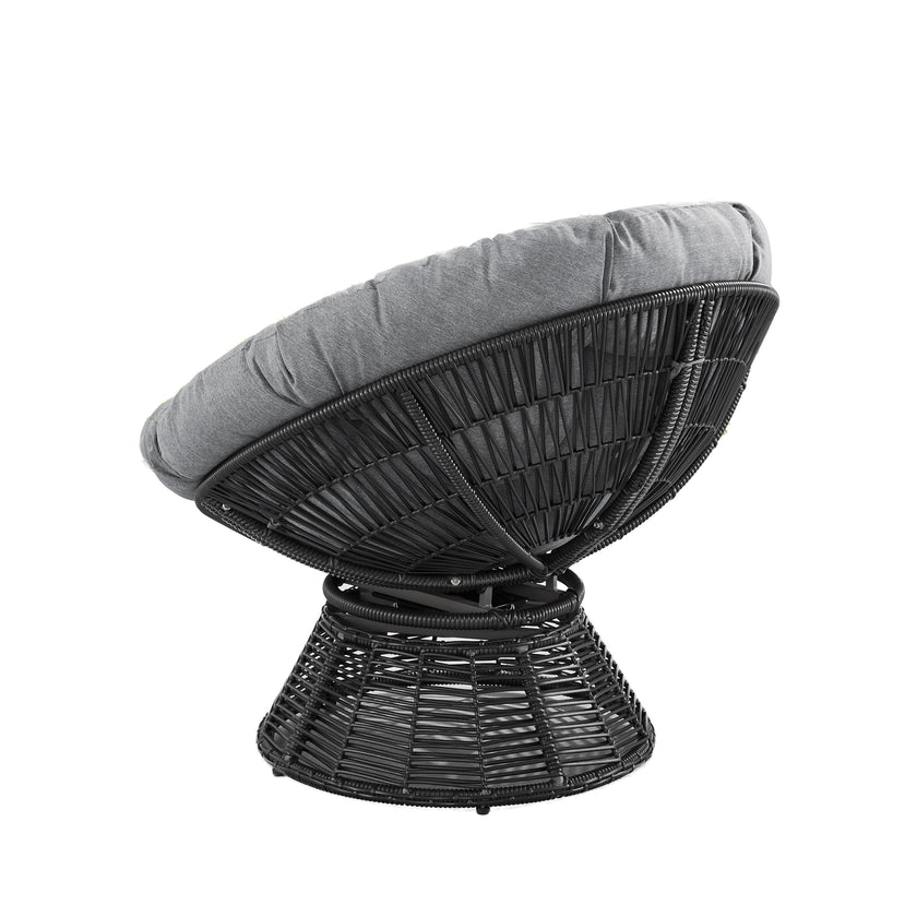 Plush Swivel Patio Chair