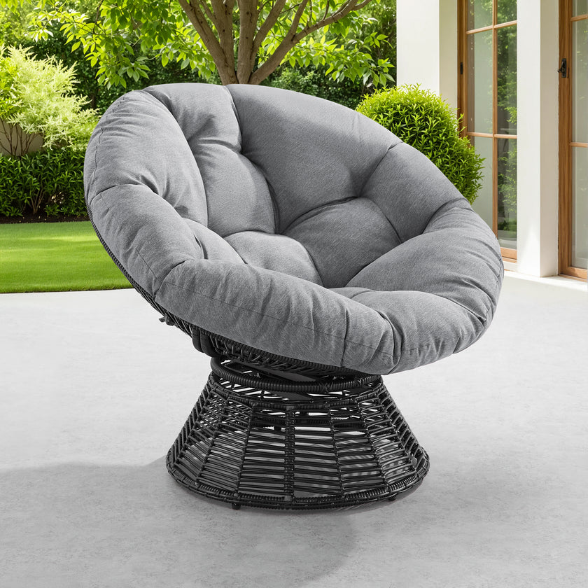 Plush Swivel Patio Chair