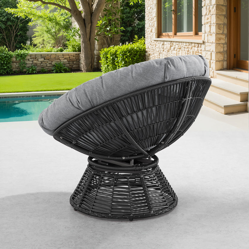 Plush Swivel Patio Chair