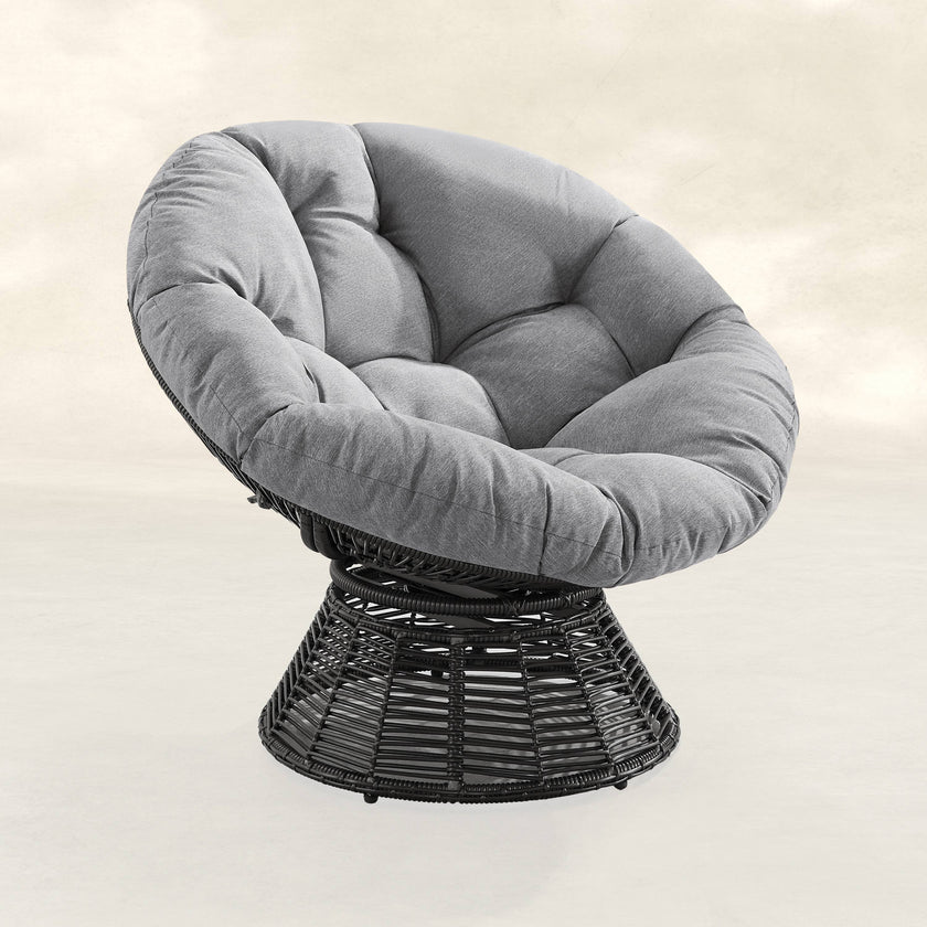Plush Swivel Patio Chair