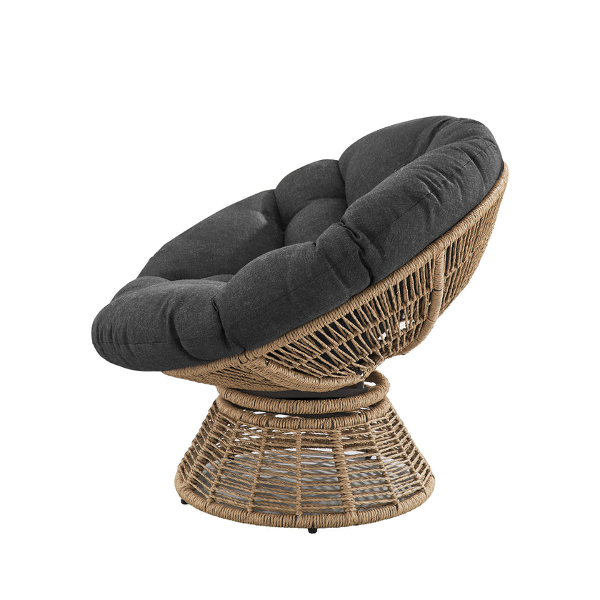 Plush Swivel Patio Chair