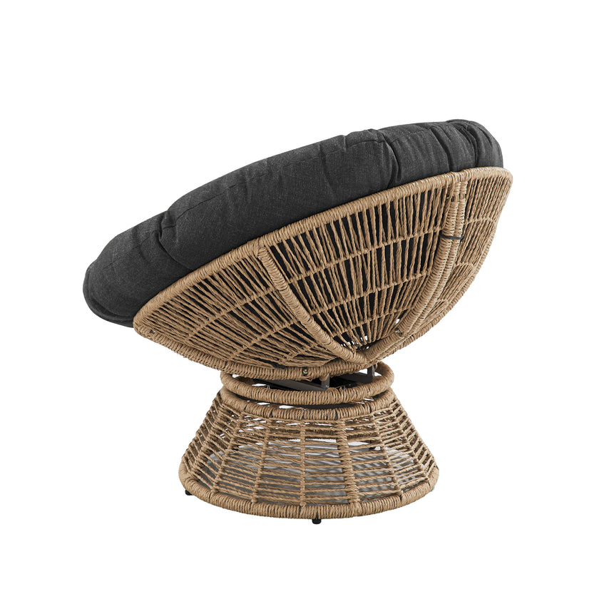 Plush Swivel Patio Chair