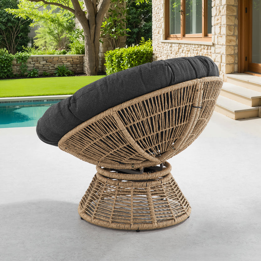Plush Swivel Patio Chair