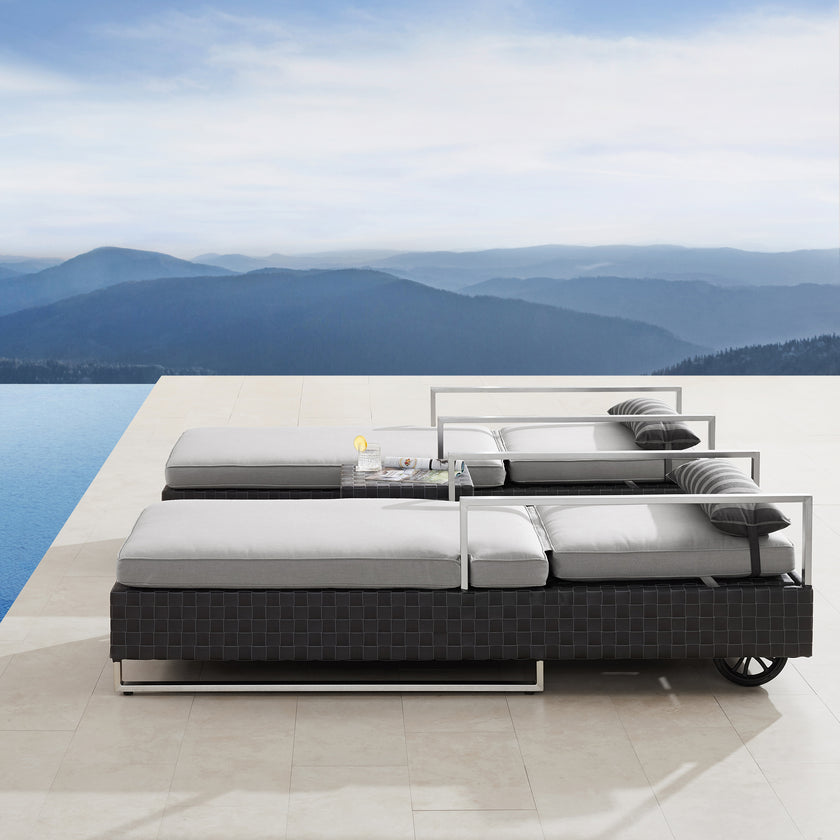 Soho Wide-Wicker Lounger Set