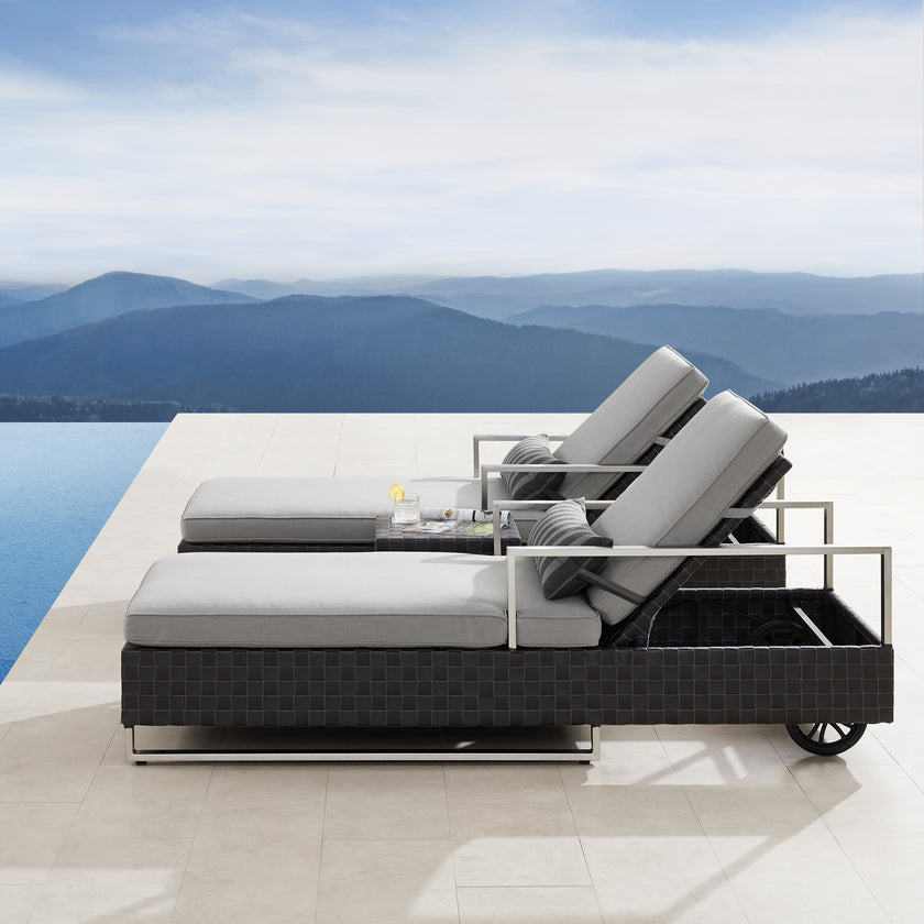 Soho Wide-Wicker Lounger Set