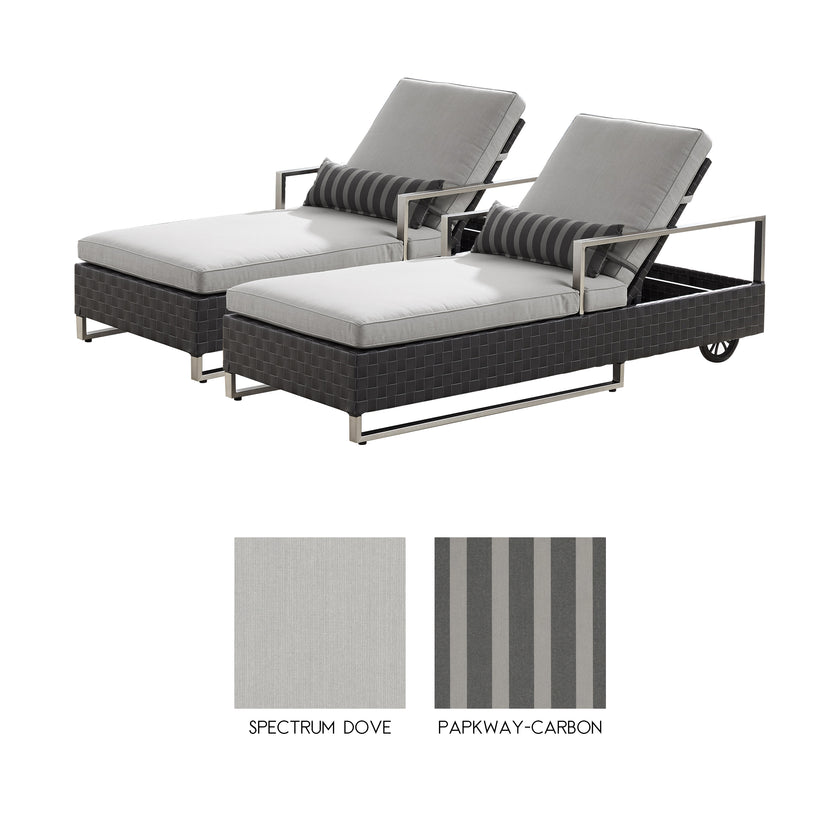 Soho Wide-Wicker Lounger Set