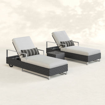 Soho Wide-Wicker Lounger Set
