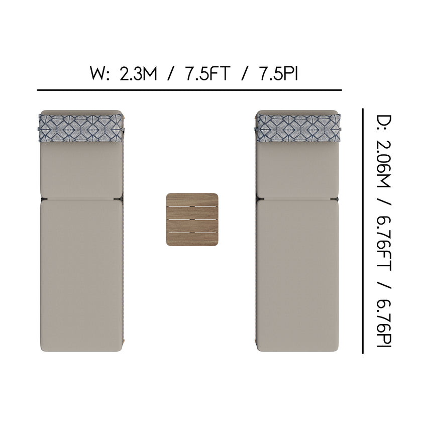 Canyon 3pc Lounger Set