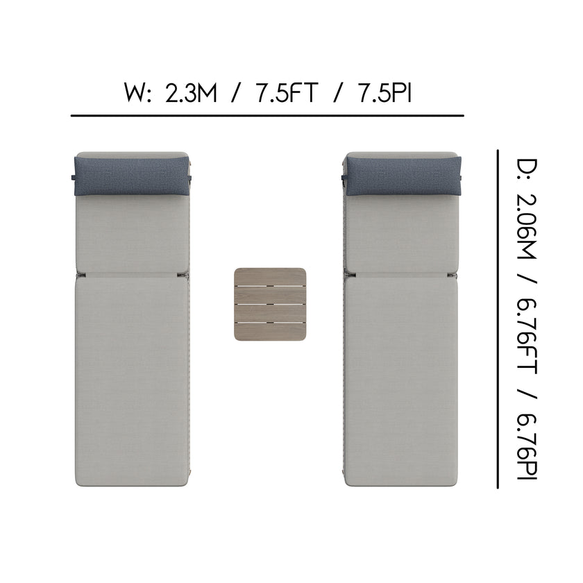 Canyon 3pc Lounger Set