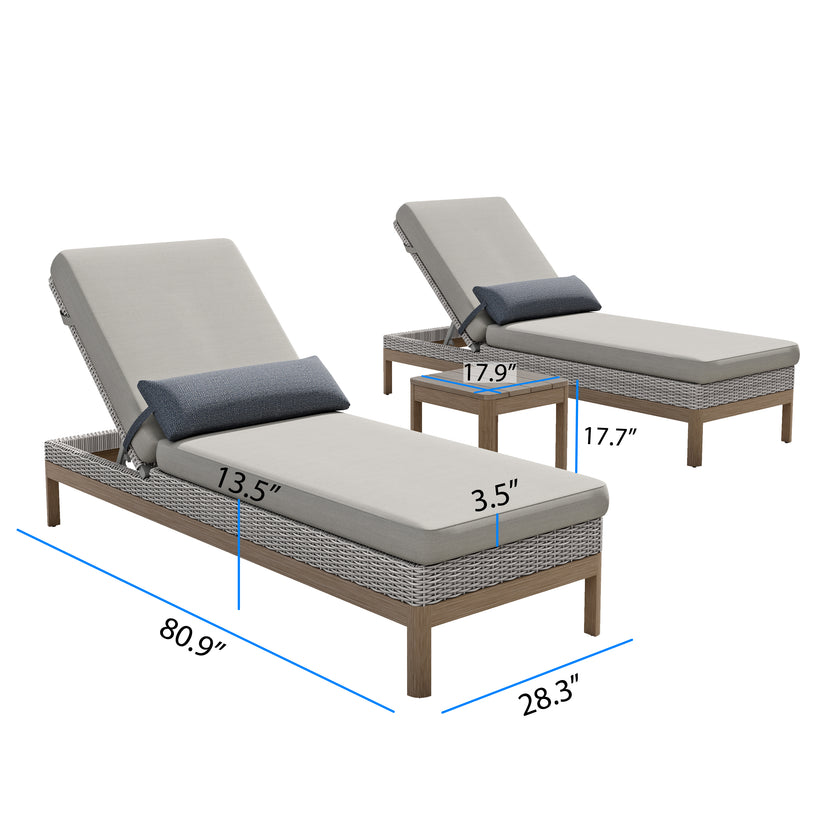 Canyon 3pc Lounger Set