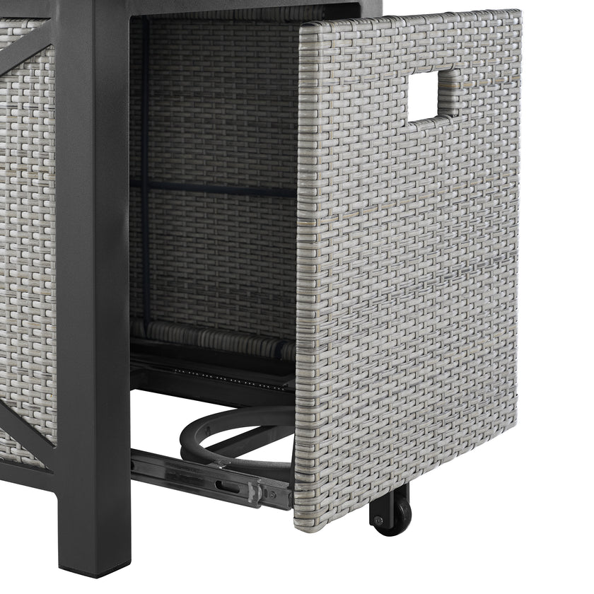 Chelsey 9pc Dining Set with Fire Table