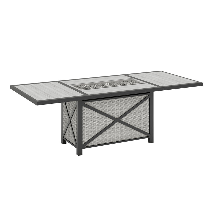Chelsey 9pc Dining Set with Fire Table