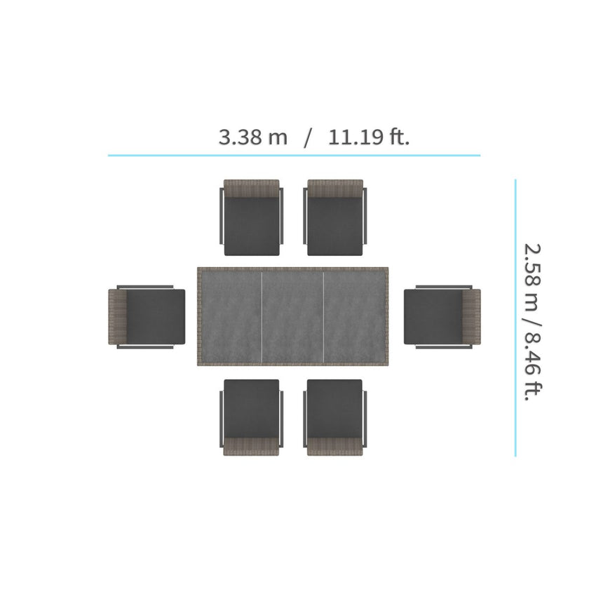Santorini 7pc Dining Set