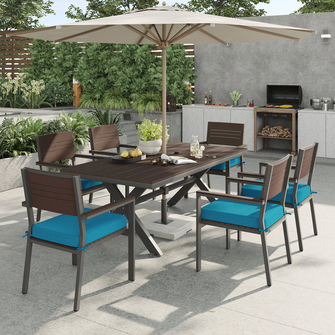 costco patio dining sets with umbrella Soma 7pc Dining Set – Starsong Co