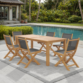 Teo Solid Wood Dining Set