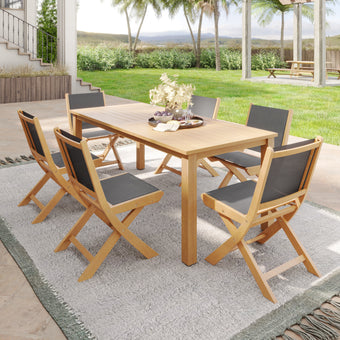 Teo Solid Wood Dining Set