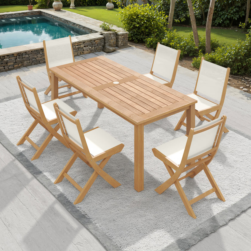 Teo Solid Wood Dining Set