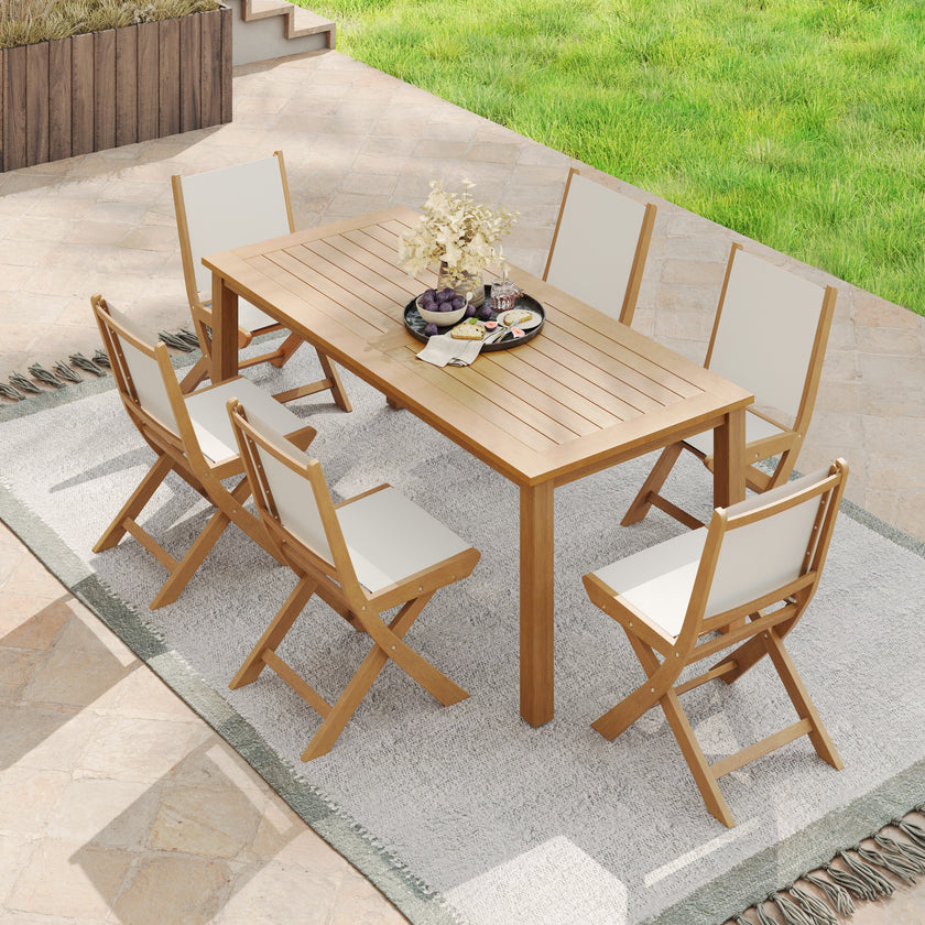 Teo Solid Wood Dining Set