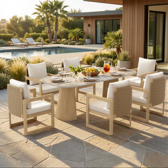 Sicily 7pc Outdoor Patio Dining Set
