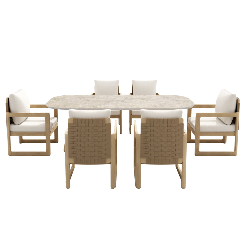 Sicily 7pc Outdoor Patio Dining Set