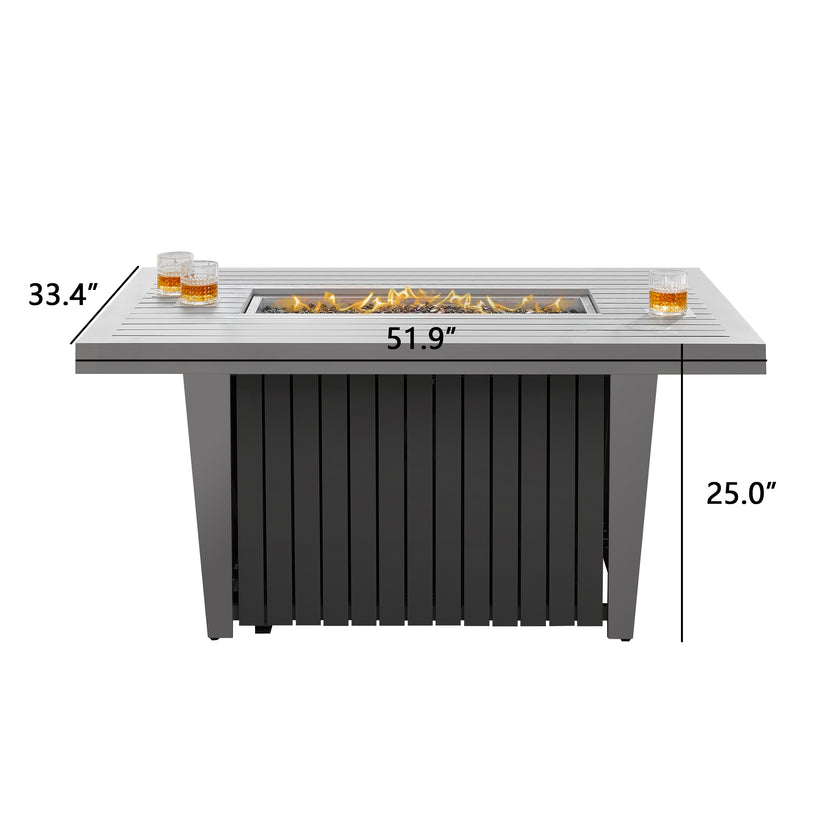 Soho Aluminum Fire Table