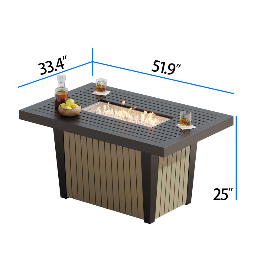 Soho Aluminum Fire Table