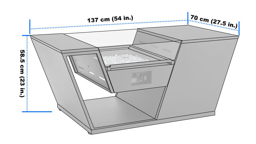 Milan Aluminum Fire Table