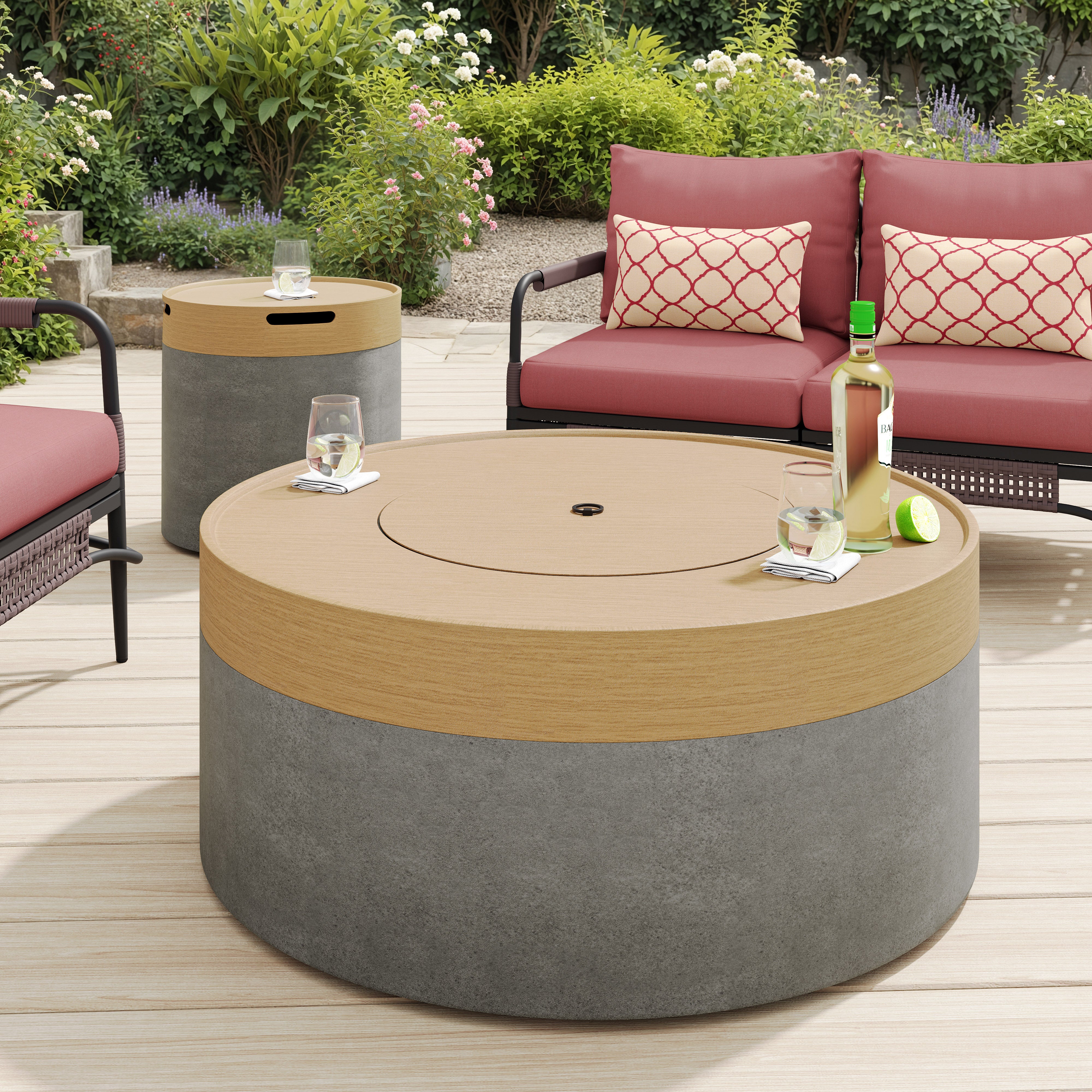 Rae Circular Fire Table – Starsong Co