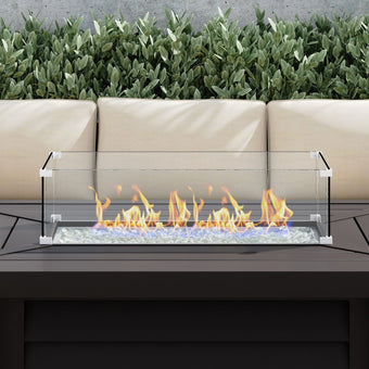 Fire Table Wind Guard (Rectangular)