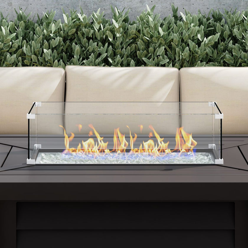 Fire Table Wind Guard (Rectangular)