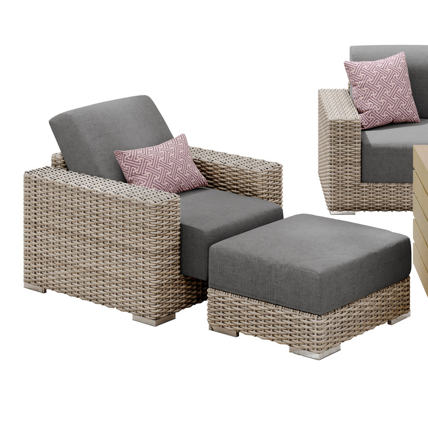 Eden Low-Seating Conversation Set with Fire Table